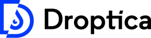 D shaped logo and the name Droptica